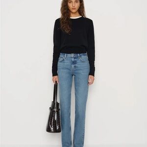 Reformation Greer Mid Rise Straight Jeans